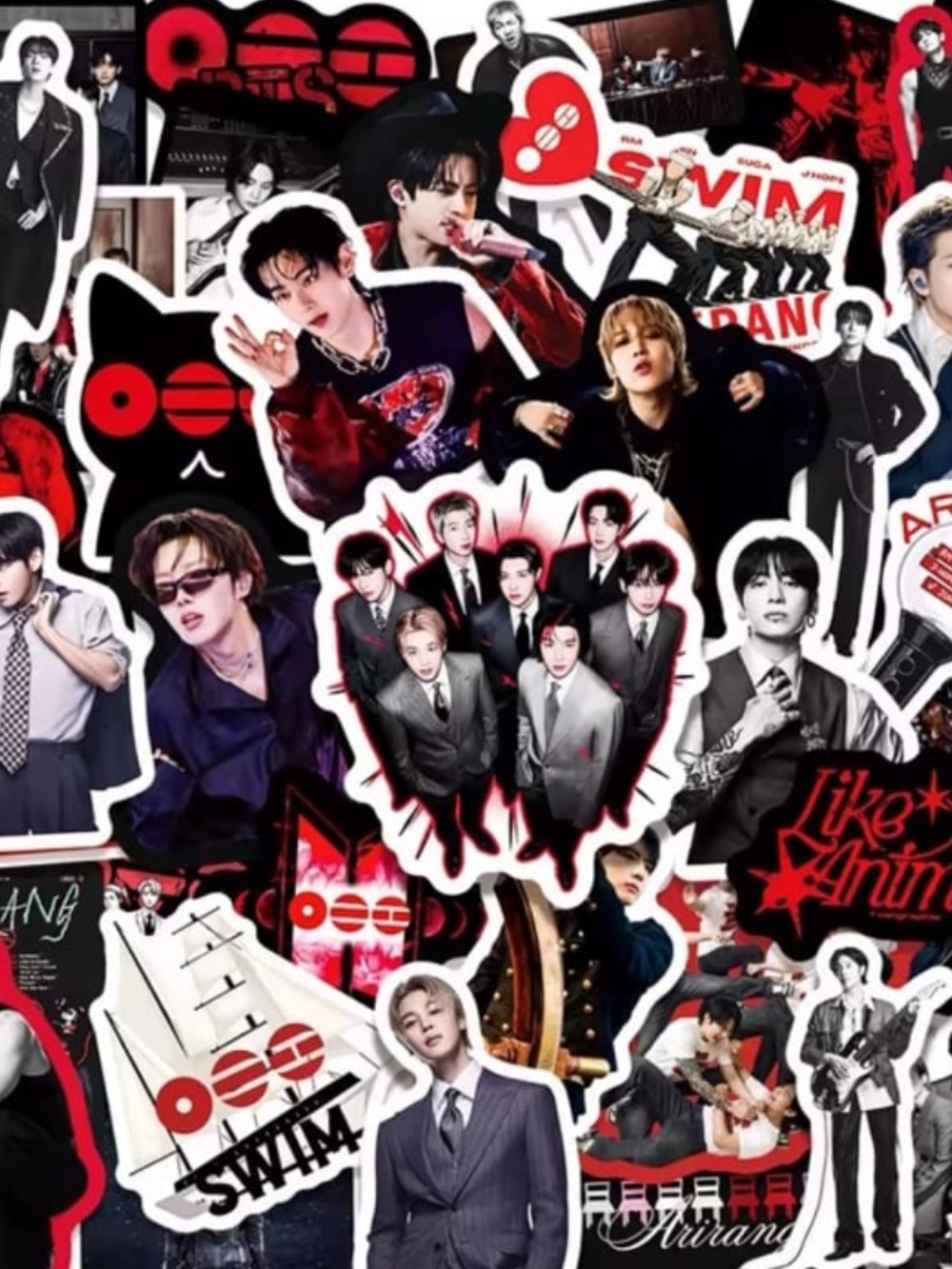 BTS Arirang Kpop anime Stickers, pack of 50